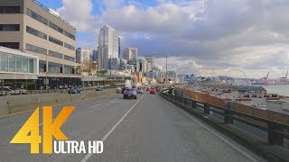 4K Seattle Streets  Car Driving Relax Video  Washington State USA [upl. by Polinski]