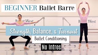 NO INTROS Beginner Ballet Barre for Strength Balance amp Turnout  Kathryn Morgan [upl. by Inanuah813]