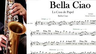 Bella Ciao  La Casa de Papel  Partitura  Sax AltoSheet Music [upl. by Cassil235]