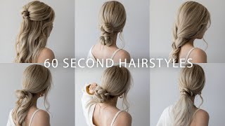 6 QUICK amp EASY HAIRSTYLES  Cute Long Hair Hairstyles [upl. by Jacklin]