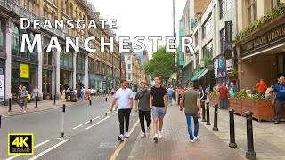 Manchester walk  Deansgate entertainment shopping amp commercial area in busy Saturday afternoon [upl. by Arathorn]