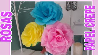 Como hacer flores de papel crepe facil y rapido [upl. by Nirraj]