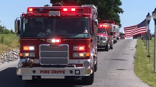 Apparatus Leaving Lebanon County Firefighters Parade 2018 [upl. by Nothgierc695]