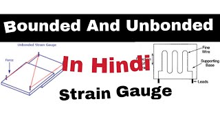 Bonded And Unbonded Strain Gauge  Briefly In Hindi [upl. by Rehtaef]