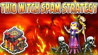 TH10 Mass Witch Attack Strategy  Town Hall 10 Golem Witch Attack Strategy in Clash of Clans COC [upl. by Razal]