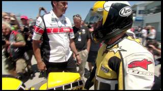 Kenny Roberts rides his 1980 Yamaha YZR500 at Laguna Seca [upl. by Onek]