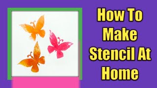 DIY Handmade Stencil Making amp Printing l Easy Paper Stenciling at home [upl. by Teirrah107]