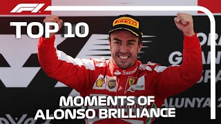 Top 10 Moments of Fernando Alonso Brilliance [upl. by Severen]