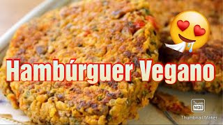 hambúrguer de lentilhas Vegano  Fácil [upl. by Animrac]