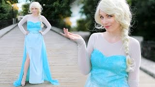 DIY ELSA FROZEN COSTUME  ADULT amp CHILD [upl. by Patin]