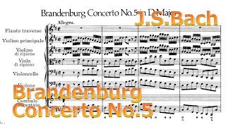 Brandenburg Concerto No 5【Score】sheet music BWV 1050 D major [upl. by Danni]