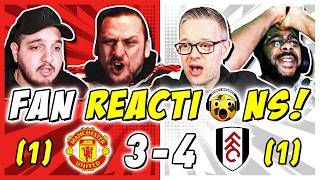 MAN UTD FANS FURIOUS 🤬 REACTION TO MAN UTD 3 11 4 FULHAM  FA CUP FAN REACTIONS [upl. by Justen805]