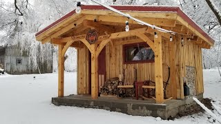 Woodfired timberframe sauna  quick tour [upl. by Willabella]