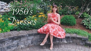 VINTAGE 1950s LOOKBOOK Part 1 Party Dresses [upl. by Henryk]