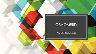 Lab Instrumentation Osmometry [upl. by Langille]