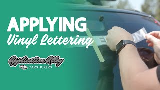 How To Apply Vinyl Lettering Stickers [upl. by Sauls]