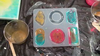 Resin Jewelry using Mica Powders and Acrylic Paint [upl. by Nahgam639]