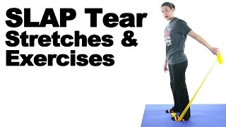 SLAP Tear Stretches amp Exercises for Shoulder  Ask Doctor Jo [upl. by Ujawernalo644]