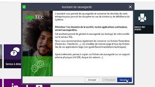 Démonstration Sage 100  Sauvegarde  Restauration des données [upl. by Carnes]