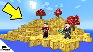 MİNECRAFT GİZEMLİ ADA ŞANS BLOKLARI SAVAŞI [upl. by Annadroj]