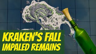 Krakens Fall The impaled remains on the North West beach  Sea of Thieves [upl. by Leia]