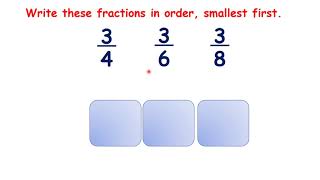 Order fractions with the same numerator [upl. by Averil]