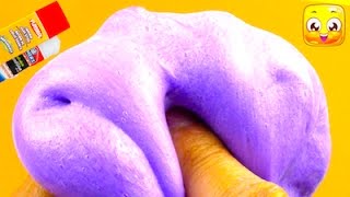 How To Make Fluffy Slime With Glue Stick DIY No Borax Eye Drops Baking Soda Liquid Starch [upl. by Ahsinan334]