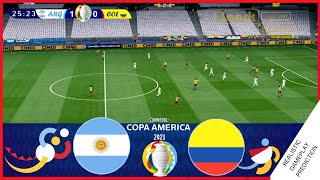 ARGENTINA vs COLOMBIA  RESUMEN  HIGHLIGHTS  Copa America 2021  Simulación amp Predicción [upl. by Adiari]