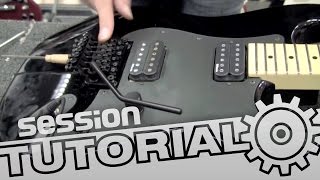 Saiten wechseln an Gitarren mit Floyd Rose System  session Tutorial [upl. by Nilauqcaj845]