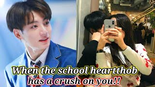 When the school heartthob has a crush on you ✨ Jungkook FF One shot [upl. by Aciria]