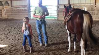 How to Yield the Hindquarters  Basic Horsemanship Training [upl. by Ertha830]