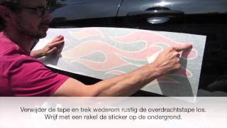 Plakinstructie Autostickers Stickythings [upl. by Annyrb]