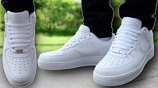 How To BAR LACE Nike Air Force 1s THE BEST WAY [upl. by Amsirp]