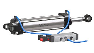 Pneumatic Cylinder Working explained Animation [upl. by Ameluz]