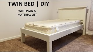 DIY Twin Bed How to Build [upl. by Arrakat]