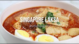 Best Singapore Food Recipe Laksa Recipe  tonightjiaksimi [upl. by Lexis38]