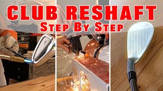 GOLF CLUB BUILD  How to reshaft your irons Step by Step [upl. by Nho]