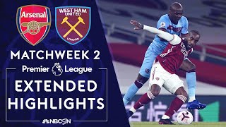 Arsenal v West Ham  PREMIER LEAGUE HIGHLIGHTS  9192020  NBC Sports [upl. by Emoraj400]