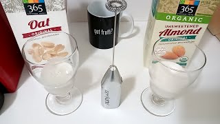 Oat Milk vs Almond Milk part 2 Frothing Test [upl. by Niala]