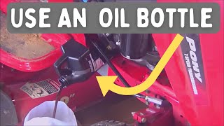 Oil Change Trick  TroyBilt  Craftsman  MTD [upl. by Euqinemod]