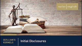 Litigation Fundamentals  Initial Disclosures [upl. by Zeiger]