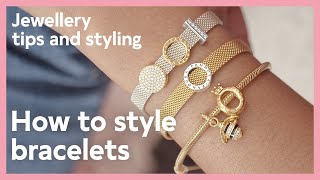 Jewellery tips and styling How to style bracelets  Pandora [upl. by Lacie744]