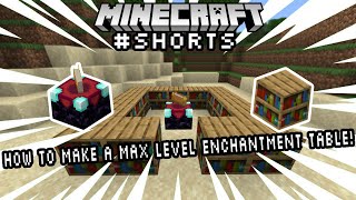 How to Make a Max Level Enchantment Table in Minecraft shorts [upl. by Ennairac]