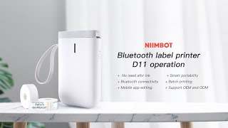 NiiMbot Bluetooth label printer D11 operation [upl. by Blackwell]