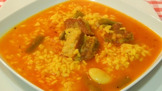 Receta de arroz caldoso con costillas [upl. by Aikem681]