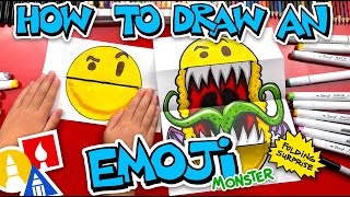 How To Draw An Emoji Monster  Folding Surprise [upl. by Lladnew]