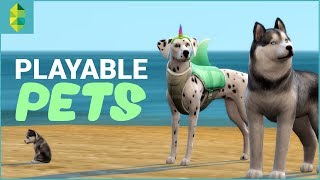 PLAYABLE PETS MOD  The Sims 4 Cats amp Dogs [upl. by Lehcir]