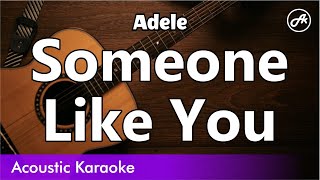 Adele  Someone Like You SLOW karaoke acoustic [upl. by Atiuqihs]