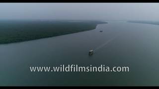 Aerial view of the GangesBrahmaputra Delta Worlds largest river delta [upl. by Kinata]