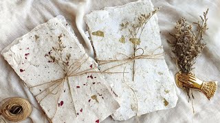 how to make handmade paper • DIY tutorial papercraft [upl. by Ahseela]